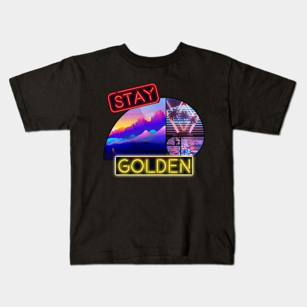 Stay Golden Kids T-Shirt by Duckgurl44